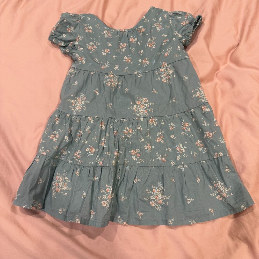 Blue floral dress, Size 3T, Excellent condition